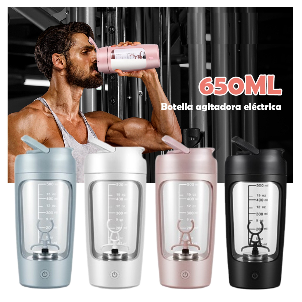 Batidor Botella de Proteina Gym genero